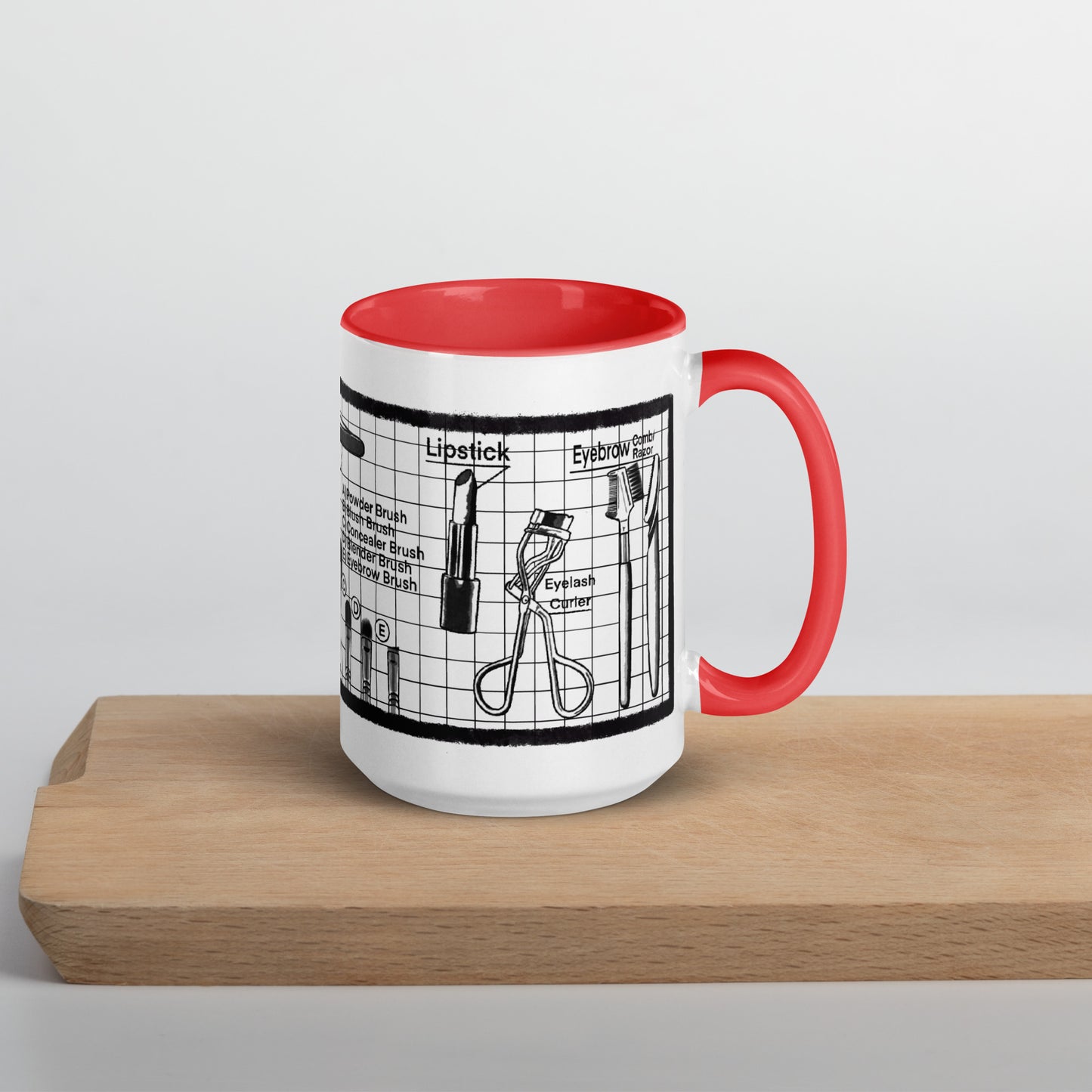 Cosmetic Mug with Color Inside