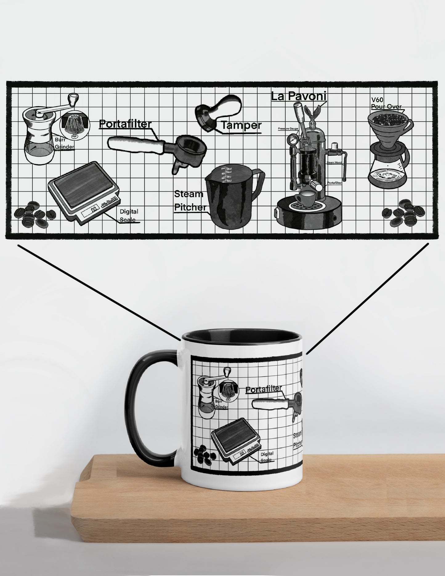 Barista’s Kit Mug with Color Inside