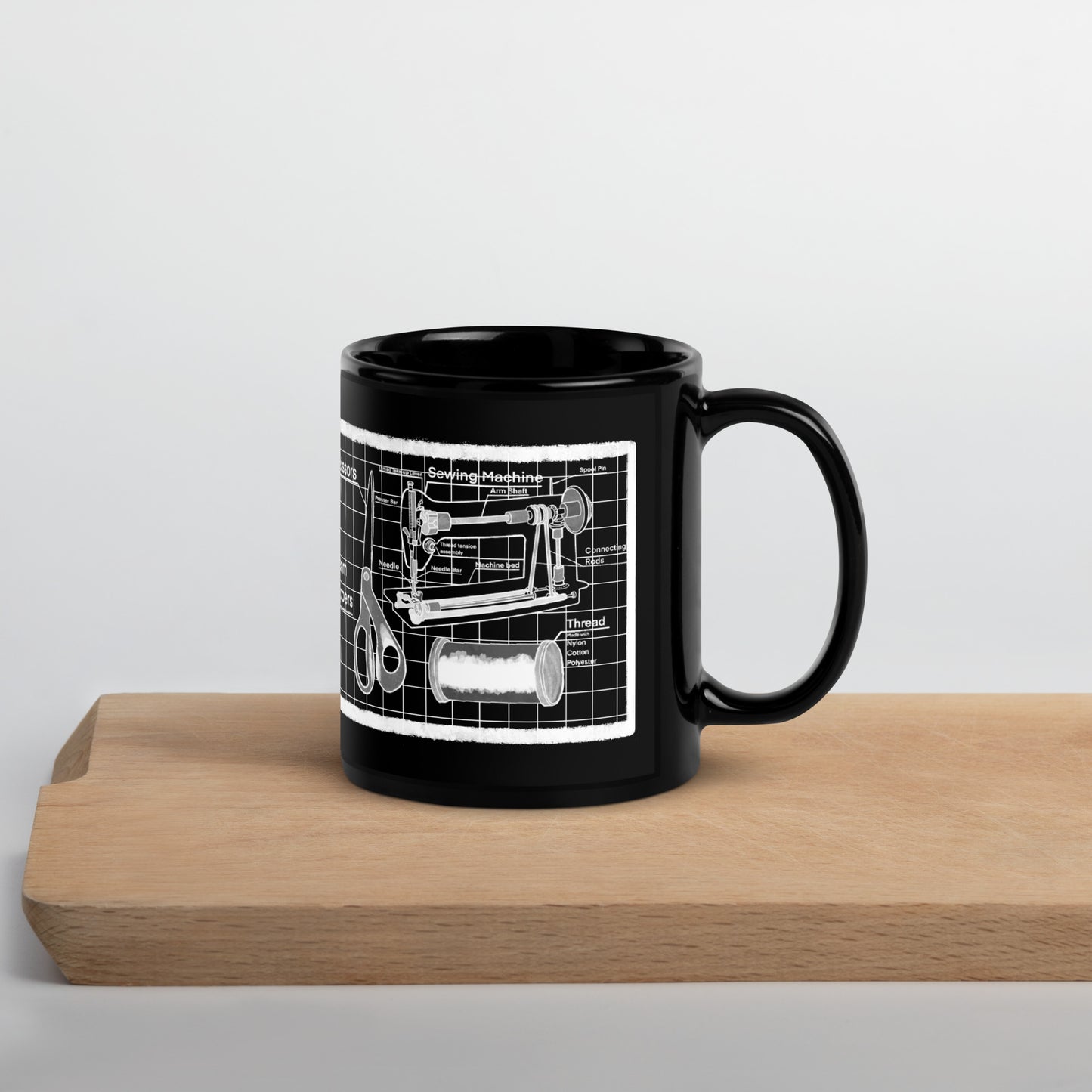 Tailor's Kit Black Mug