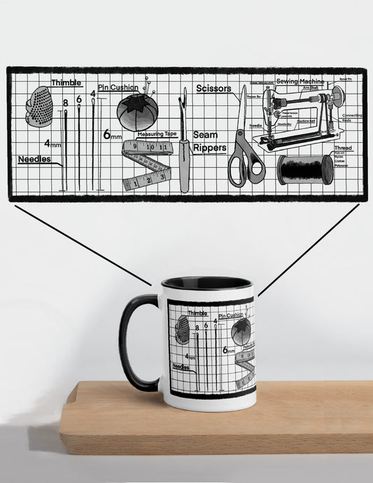 Tailor's Kit Mug with Color Inside
