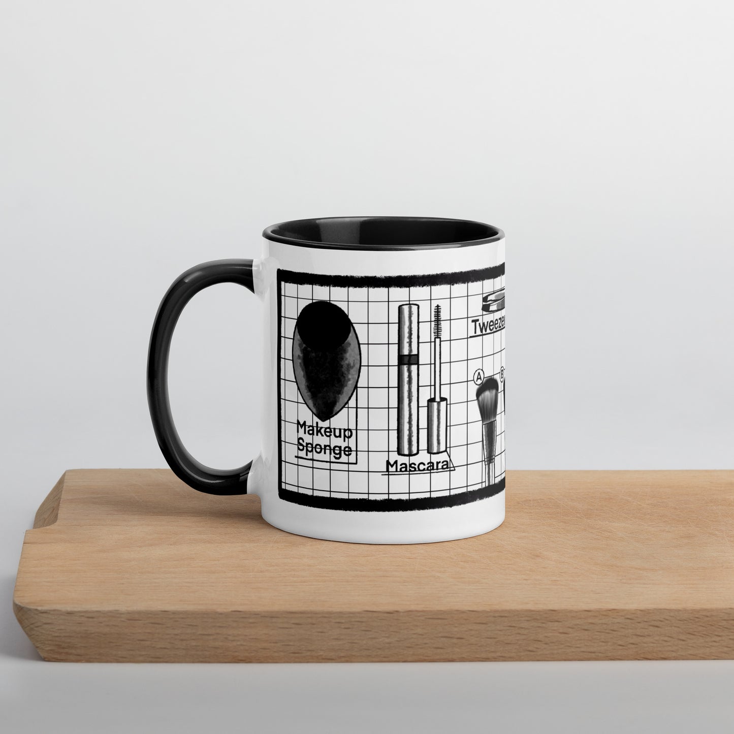 Cosmetic Mug with Color Inside