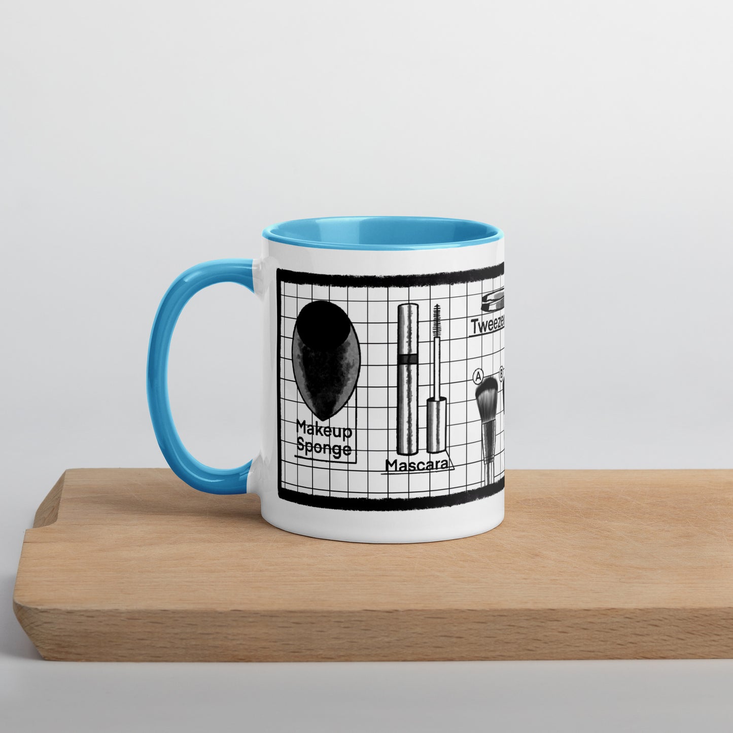 Cosmetic Mug with Color Inside